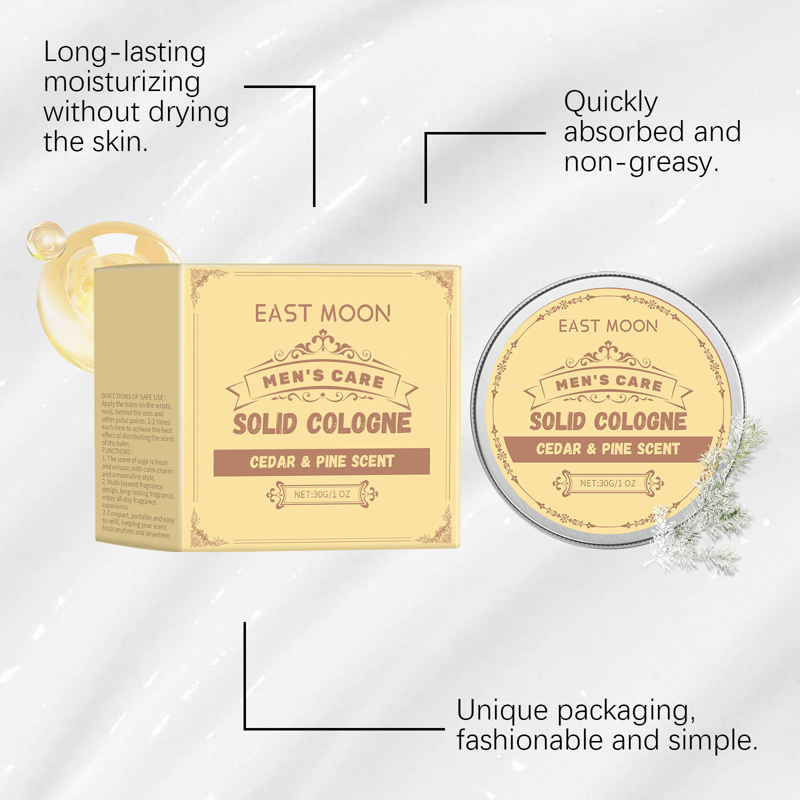 East Moon 30g Parfum Padat Kay - Cologne Solid Balm ulasan dan harga