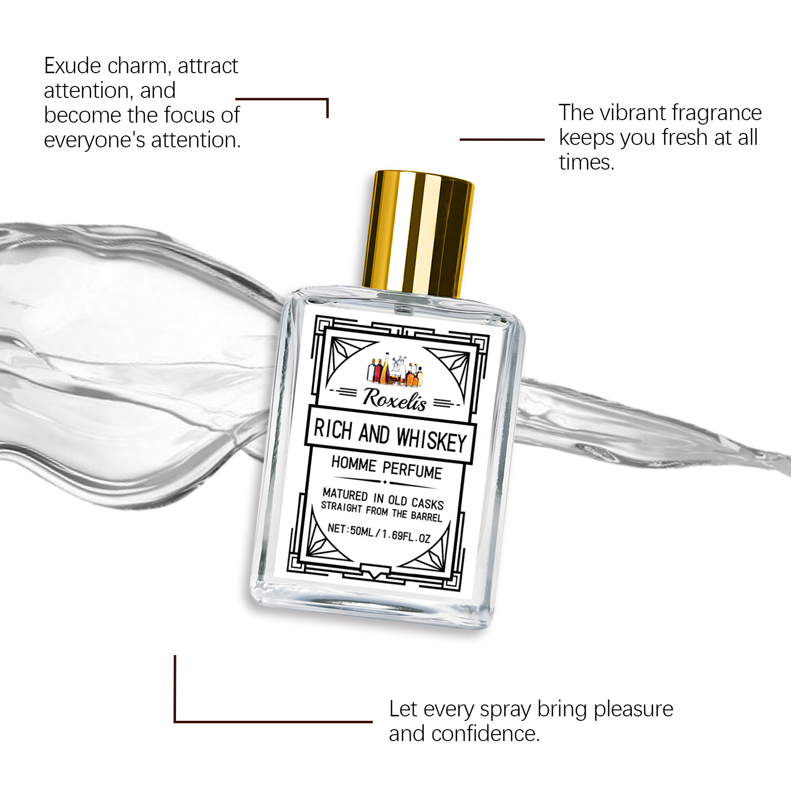 Roxelis 50ml Charm Whisky Parf - Perfume In Fragrance ulasan dan harga